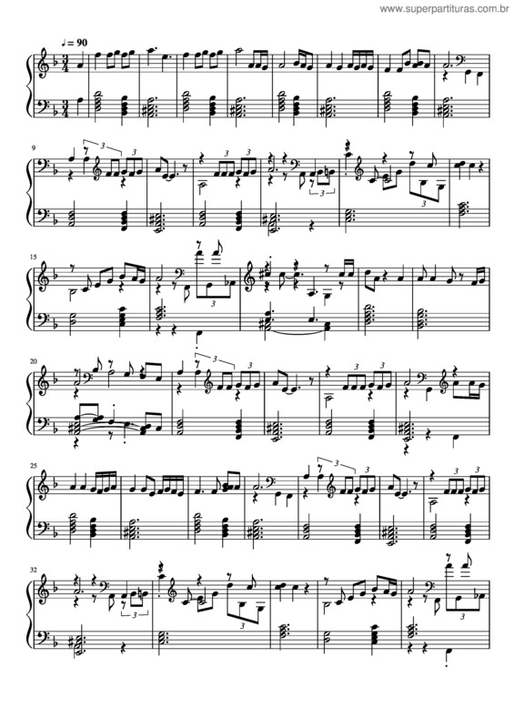 Partitura da música Serenata De Amor – Jaime R. Echeverria