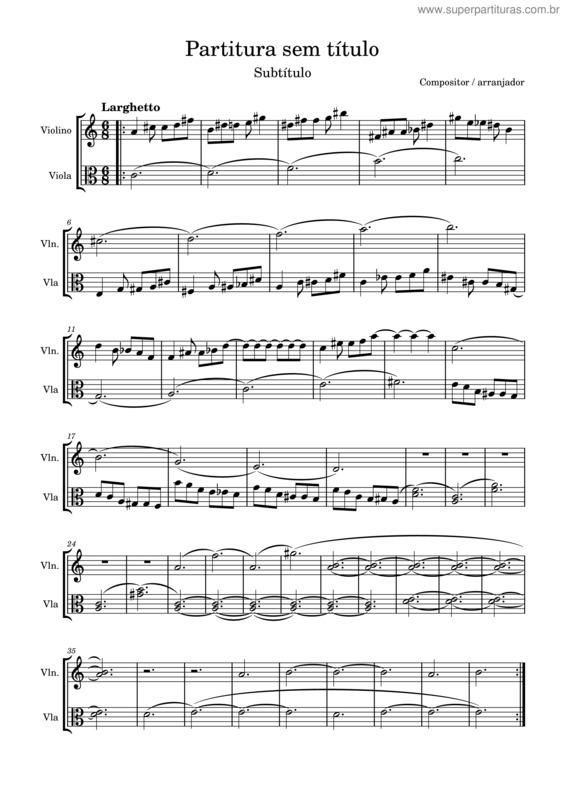 Partitura da música Serenata N.2 – Bobhaeberlin