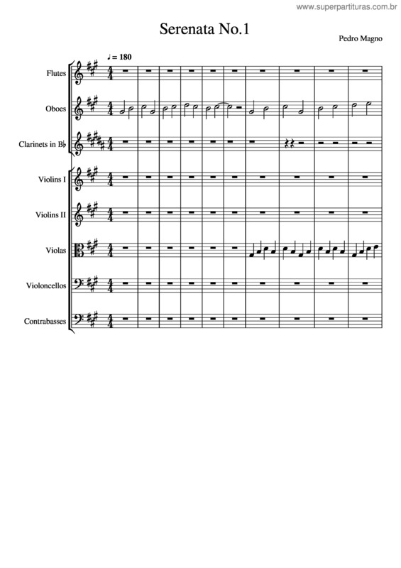 Partitura da música Serenata No.1