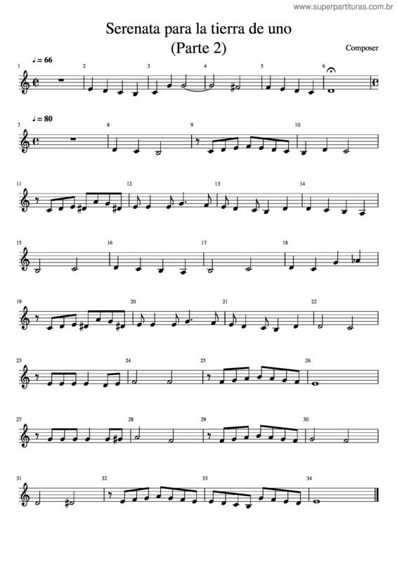 Partitura da música Serenata Para La Tierra De Uno v.5