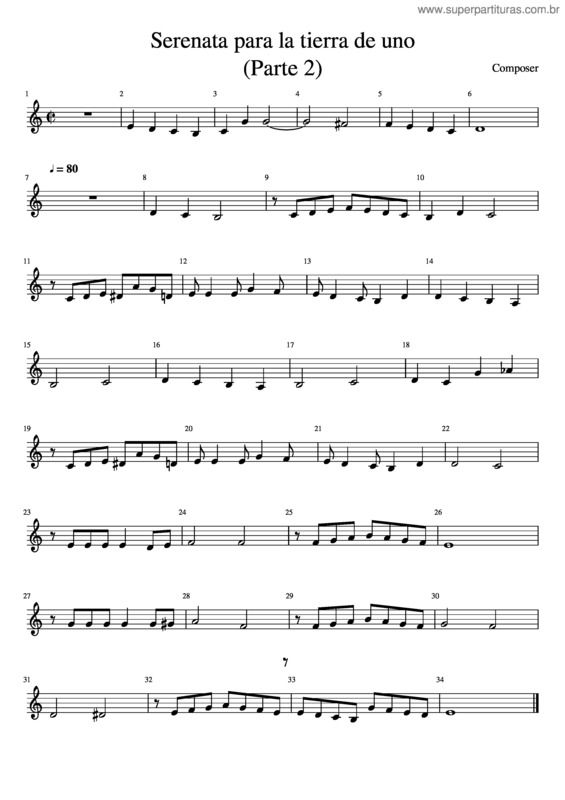 Partitura da música Serenata Para La Tierra De Uno v.8