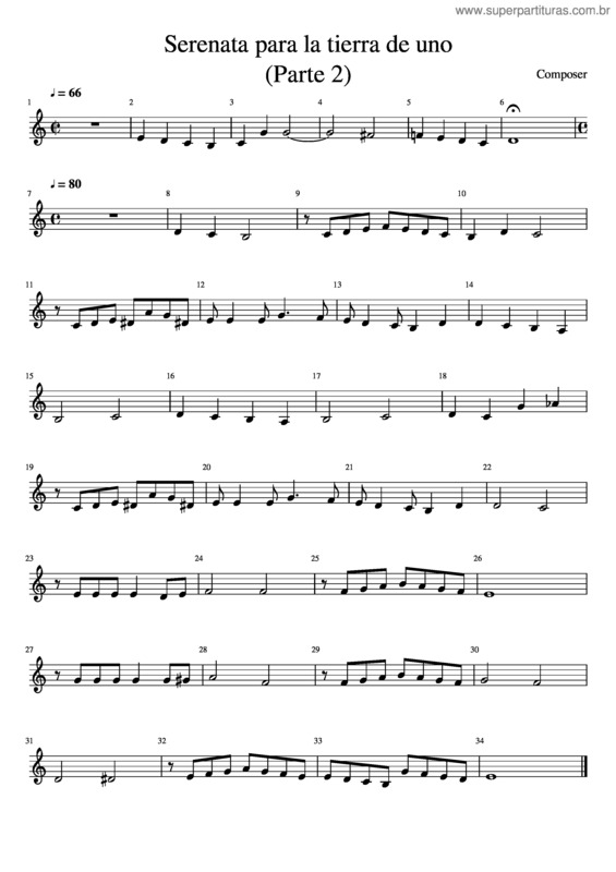 Partitura da música Serenata Para La Tierra De Uno v.9