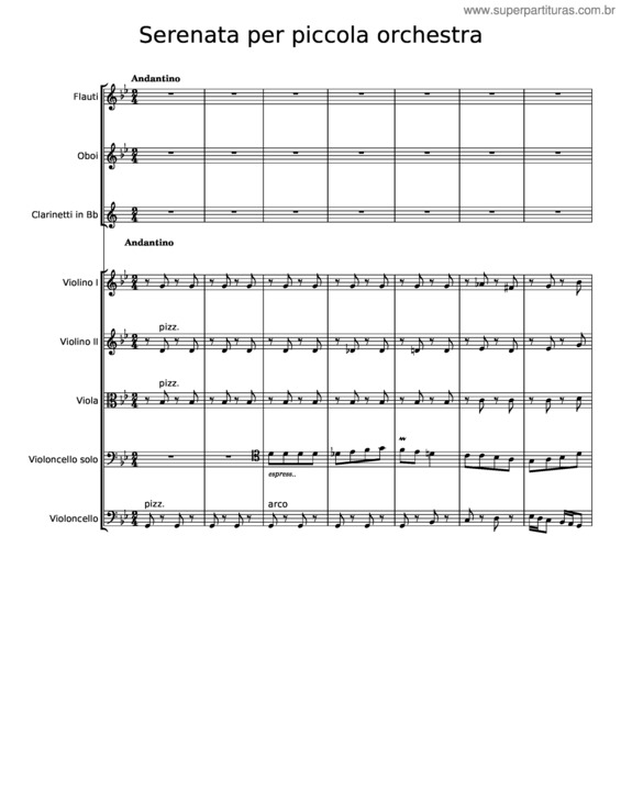 Partitura da música Serenata Per Piccola Orchestra