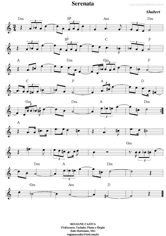 Partitura da música Serenata v.2