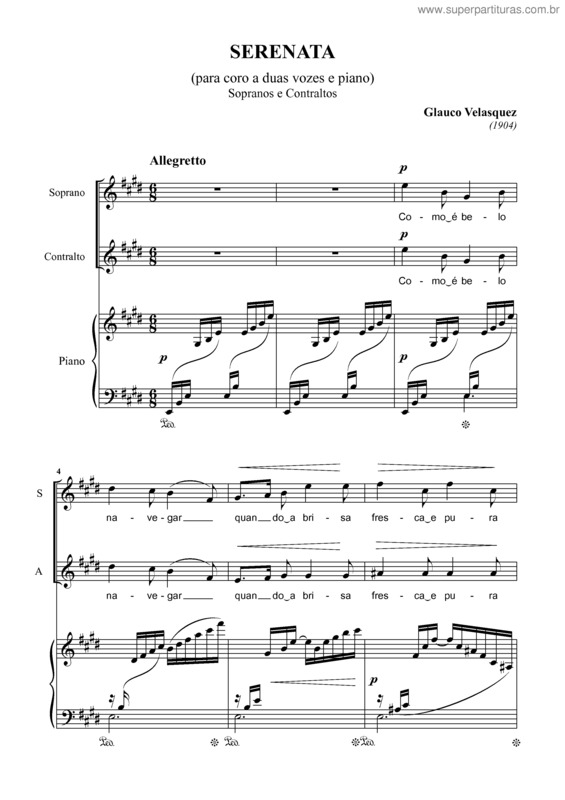 Partitura da música Serenata v.3
