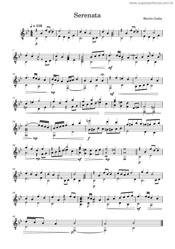 Partitura da música Serenata v.33