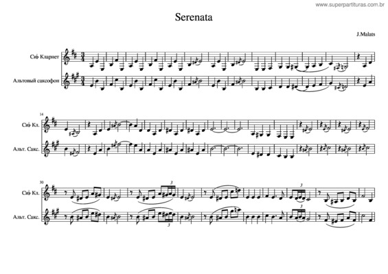 Partitura da música Serenata v.34