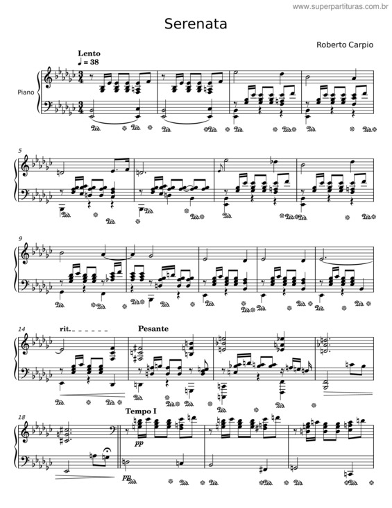 Partitura da música Serenata v.35