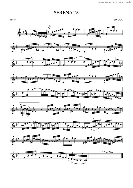 Partitura da música Serenata v.6