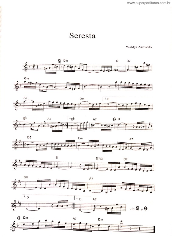 Partitura da música Seresta v.5