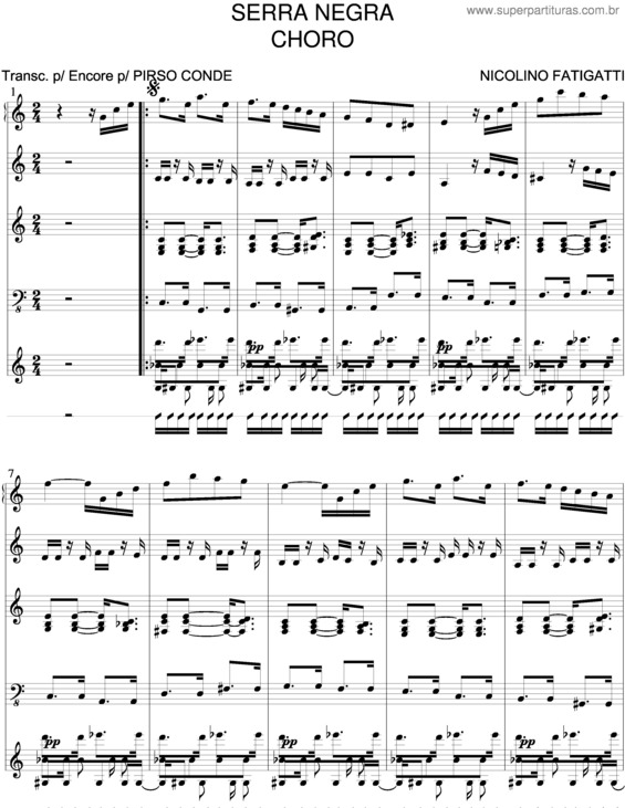 Partitura da música Serra Negra v.2