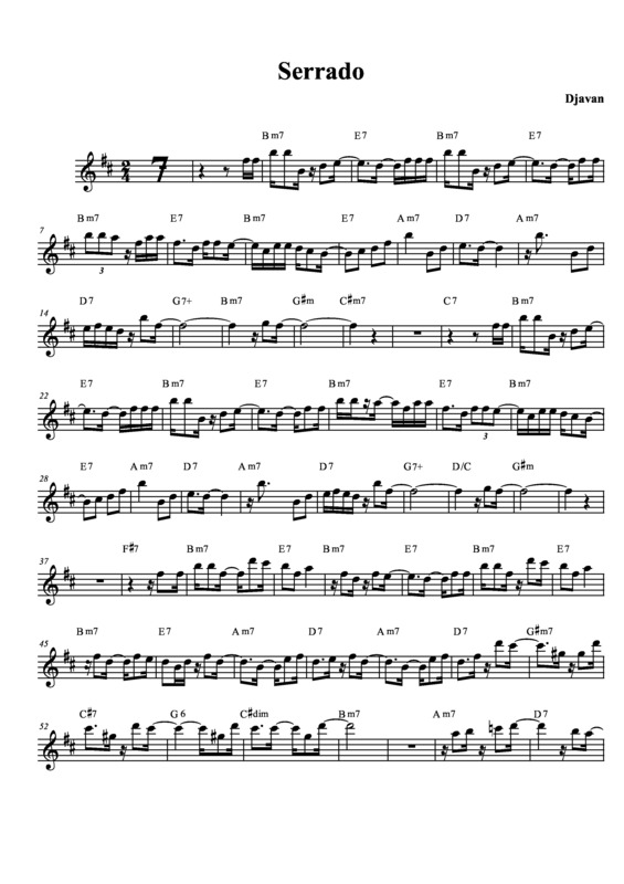 Partitura da música Serrado v.3