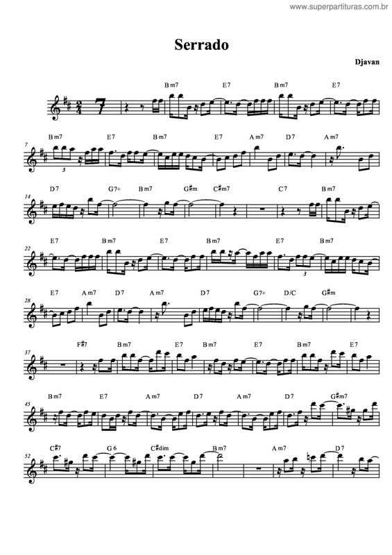 Partitura da música Serrado v.4