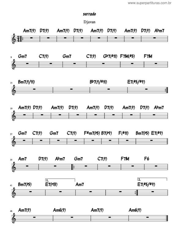 Partitura da música Serrado v.5