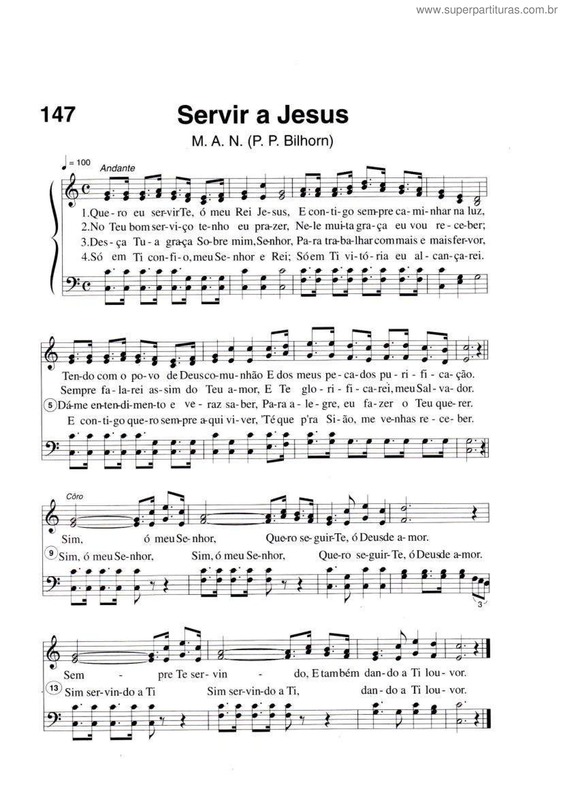 Partitura da música Servir A Jesus