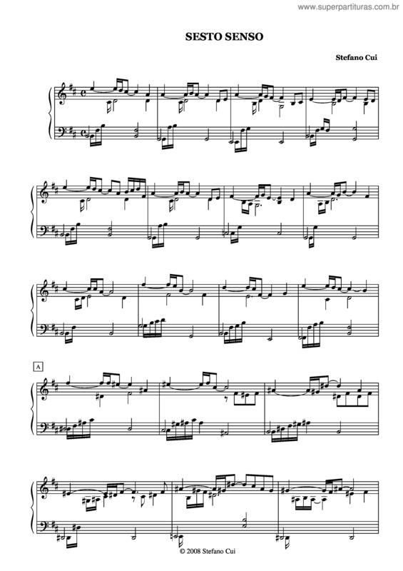 Partitura da música Sesto senso