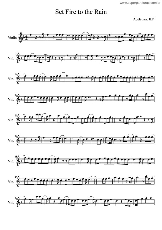 Partitura da música Set Fire To The Rain v.4