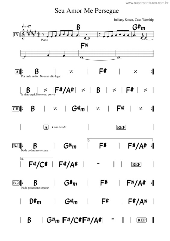 Partitura da música Seu Amor Me Persegue.Mscz