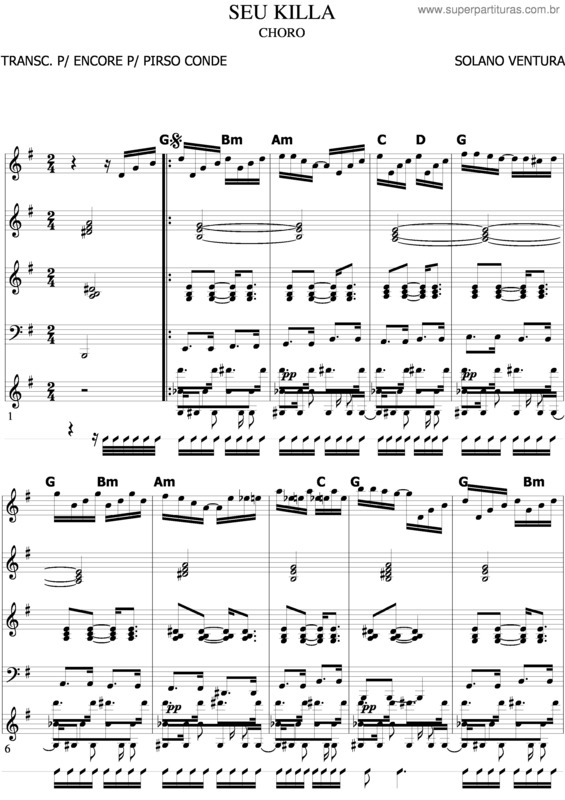 Partitura da música Seu Killa v.3