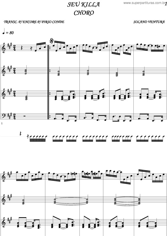 Partitura da música Seu Killa v.4