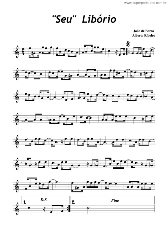 Partitura da música Seu Libório