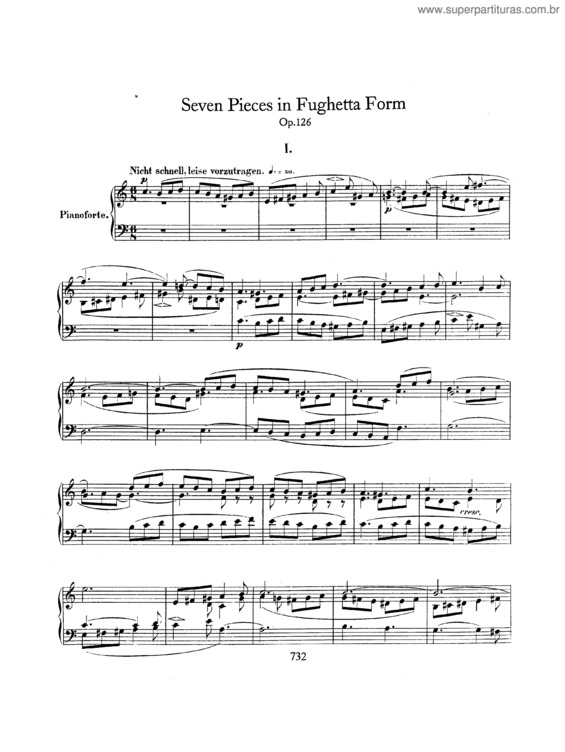 Partitura da música Seven Piano Pieces in Fughetta Form