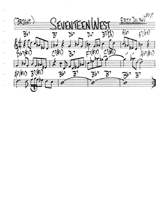Partitura da música Seventeen West v.5