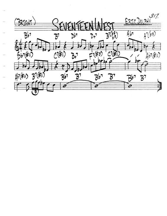 Partitura da música Seventeen West v.5