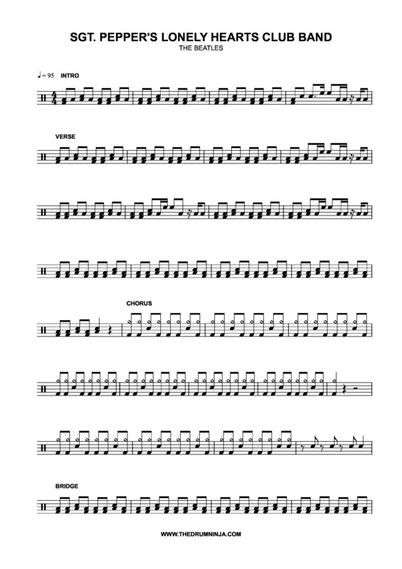 Partitura da música Sgt. Pepper´s Lonely Hearts Club Band v.4