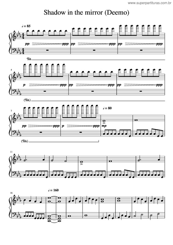 Partitura da música Shadow In The Mirror