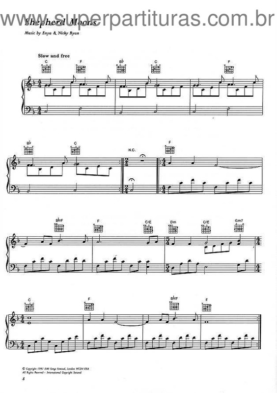 Partitura da música Shepherd Moons