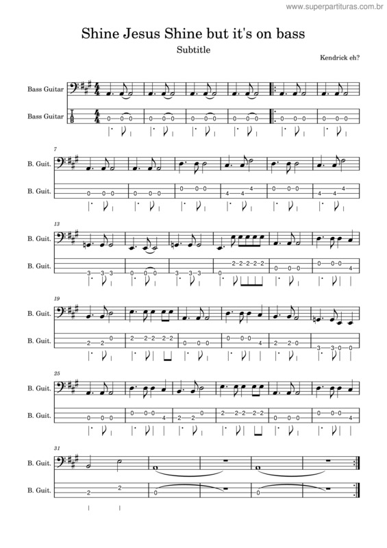 Partitura da música Shine Jesus Shine – Graham Kendrick