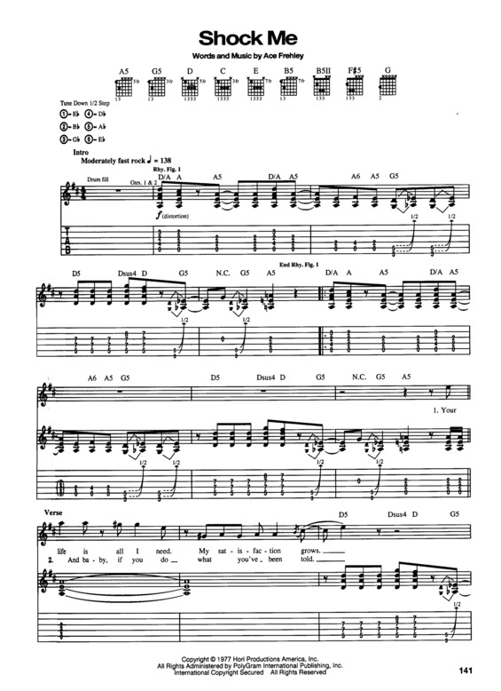 Partitura da música Shock Me v.2