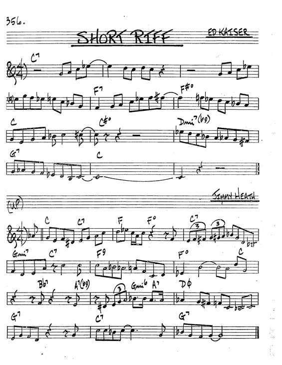 Partitura da música Short Riff v.2