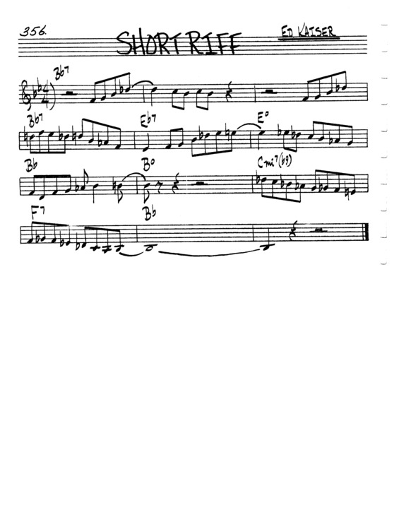 Partitura da música Short Riff v.6