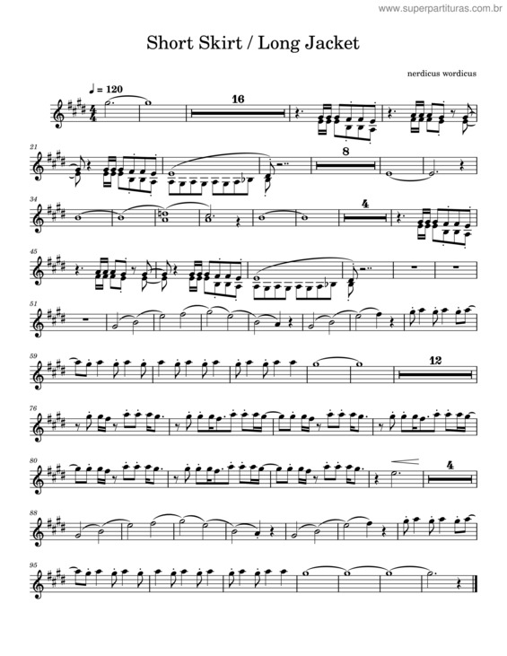 Partitura da música Short Skirt Long Jacket For Bb Trumpet