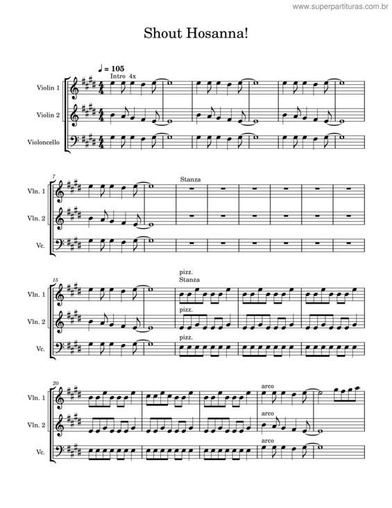 Partitura da música Shout Hosanna Exact Sound