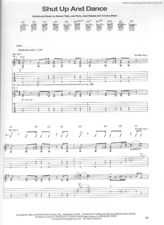 Partitura da música Shut Up And Dance