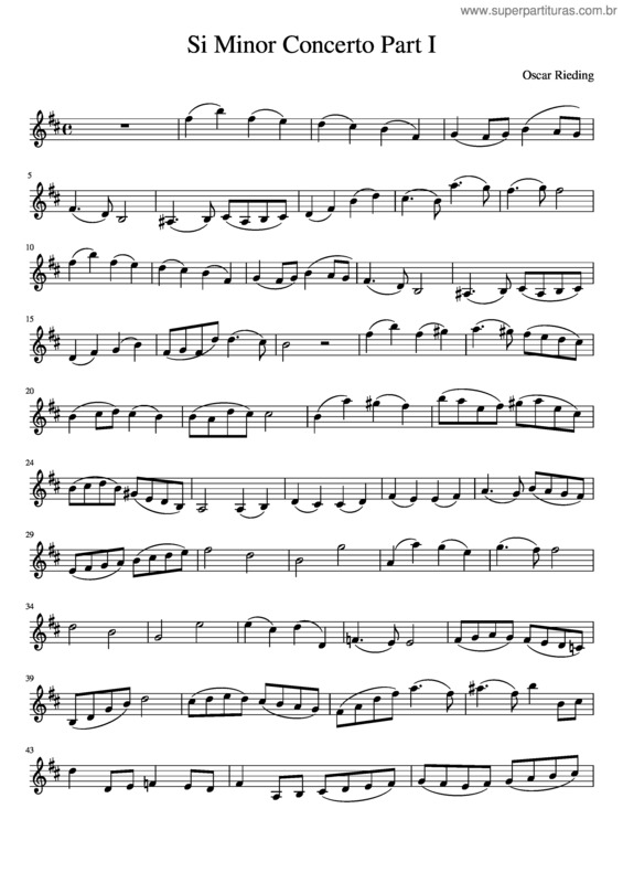 Partitura da música Si Minor Concerto Part I