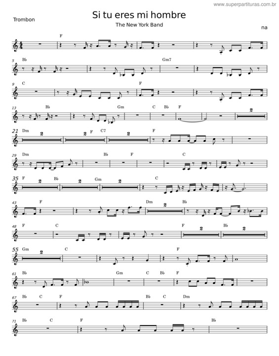 Partitura da música Si Tu Eres Mi Hombre – Angela Carrasco v.2