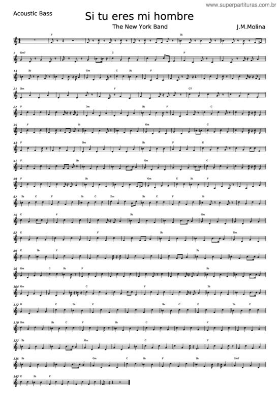Partitura da música Si Tu Eres Mi Hombre – The New York Band