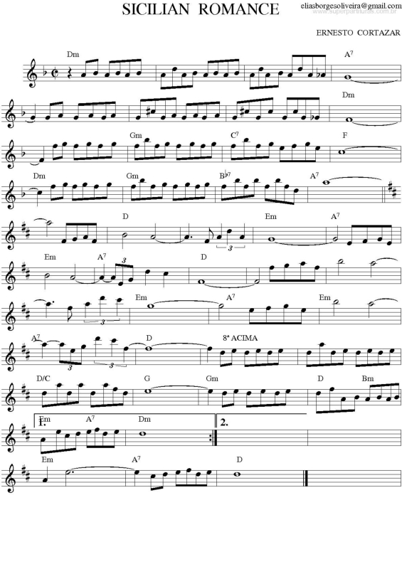 Partitura da música Sicilian Romance