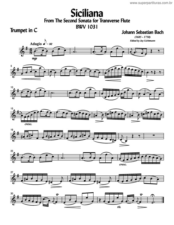 Partitura da música Siciliana v.3