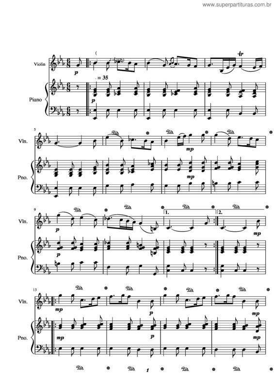 Partitura da música Sicilienne – Samuel Dushkin