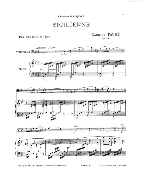 Partitura da música Sicilienne v.2