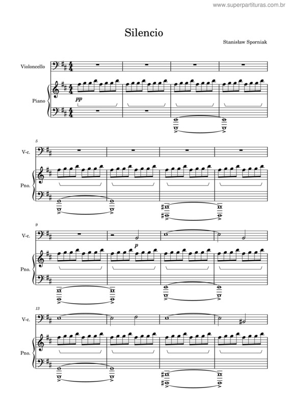 Partitura da música Silencio v.11