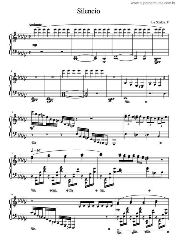Partitura da música Silencio v.8