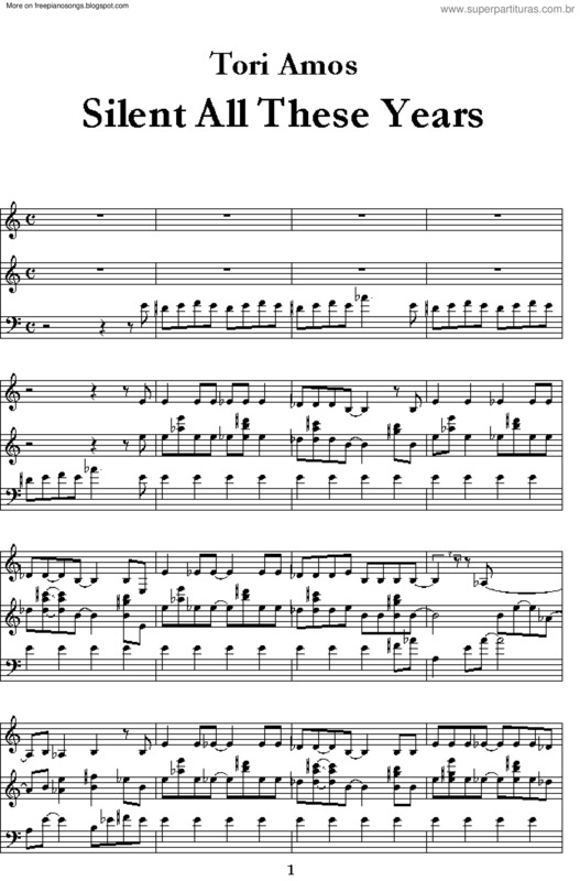 Partitura da música Silent All These Years v.4