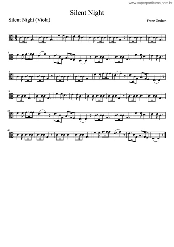 Partitura da música Silent Night v.4