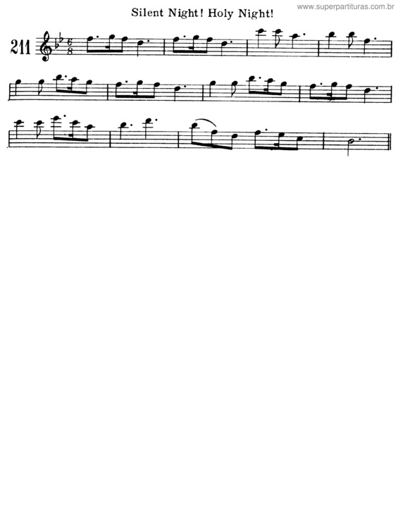 Partitura da música Silent Night